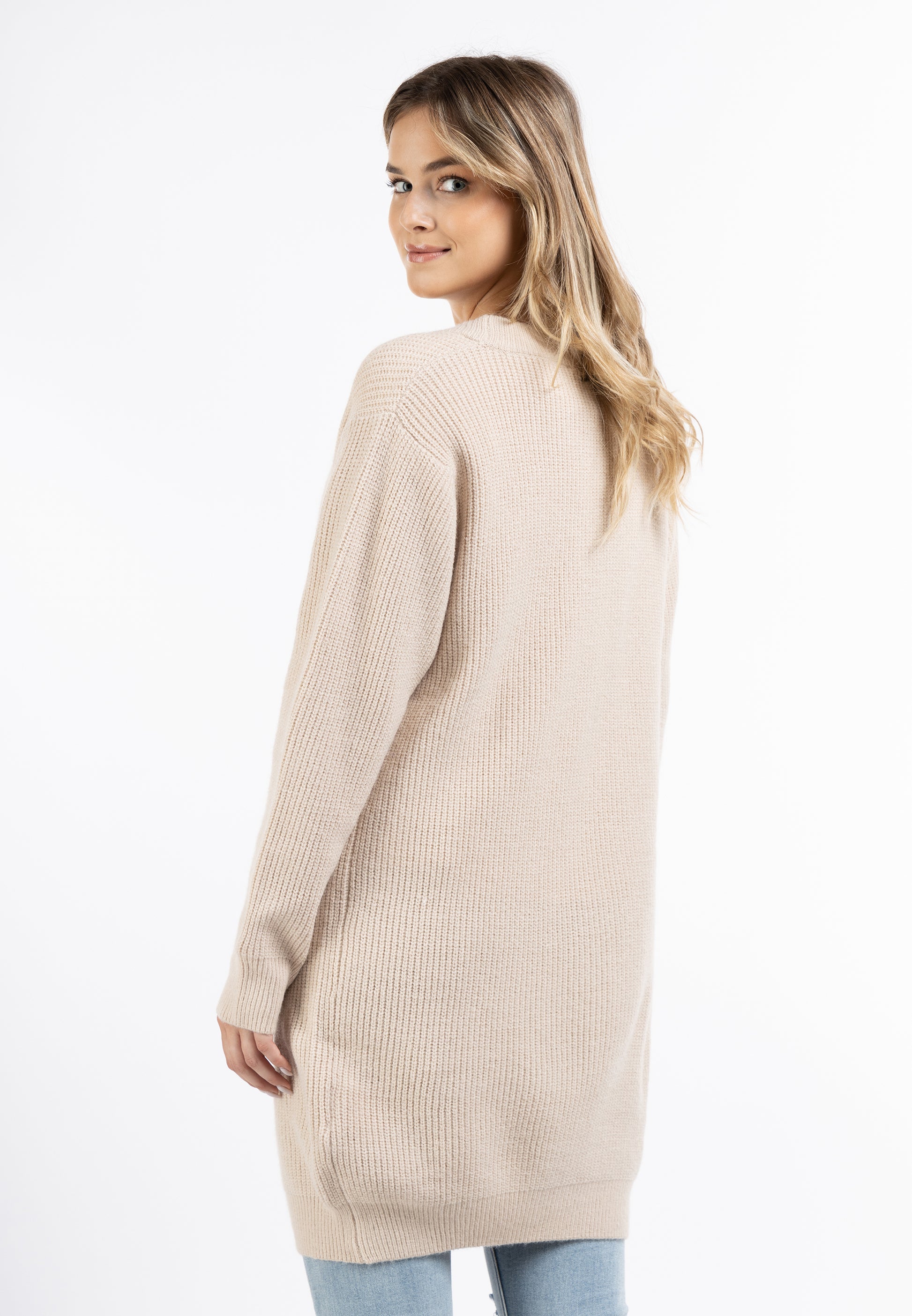 DreiMaster Vintage Damen-Strick-Longcardigan