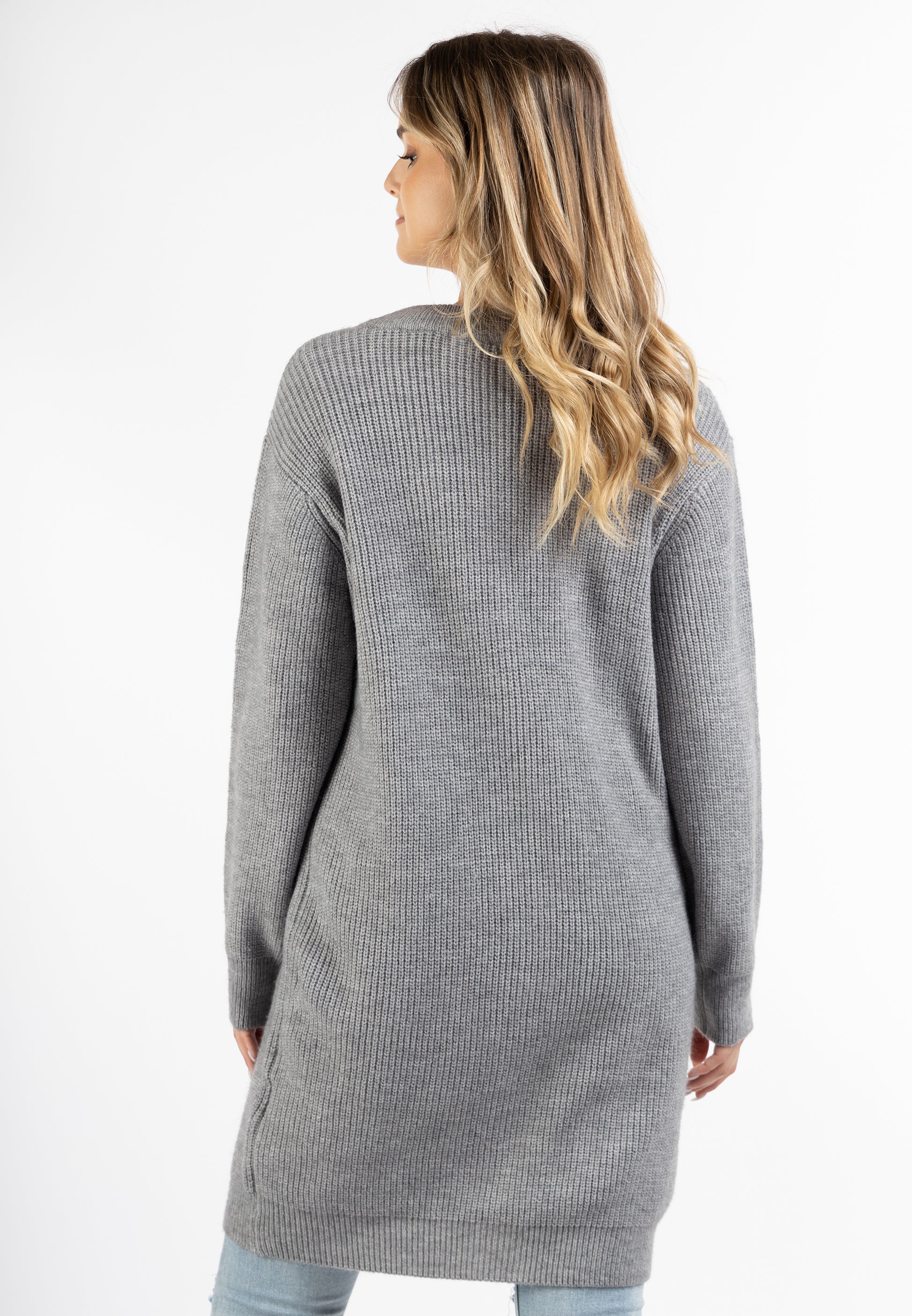 DreiMaster Vintage Damen-Strick-Longcardigan