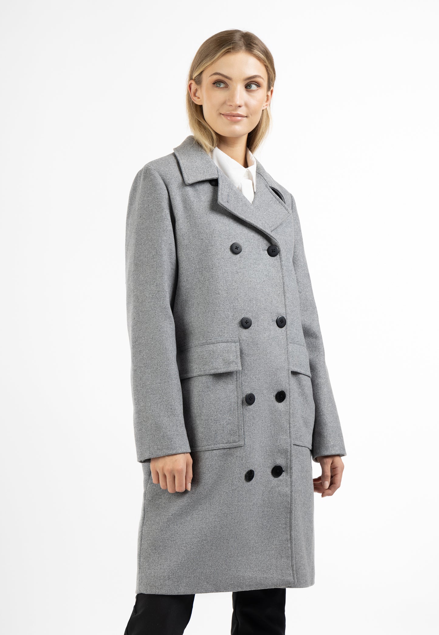 Dreimaster Klassik Women's Transitional Coat Made Of Wool Blend - Schmuddelwedda Shop