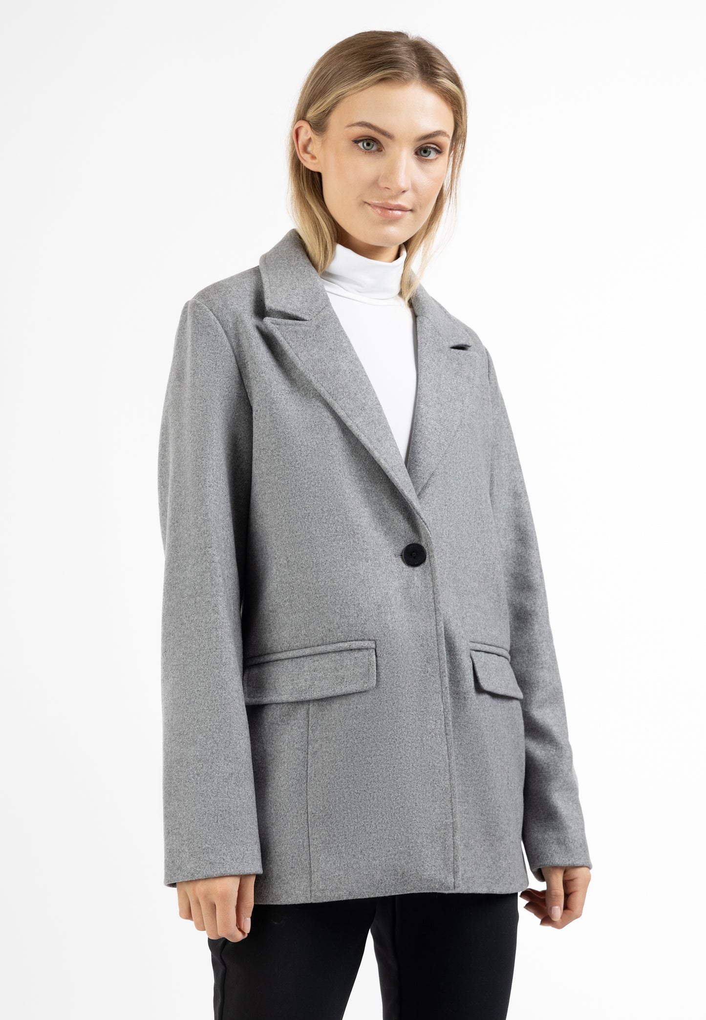 DreiMaster Klassik Women's Long Wool Blend Blazer - Schmuddelwedda Shop