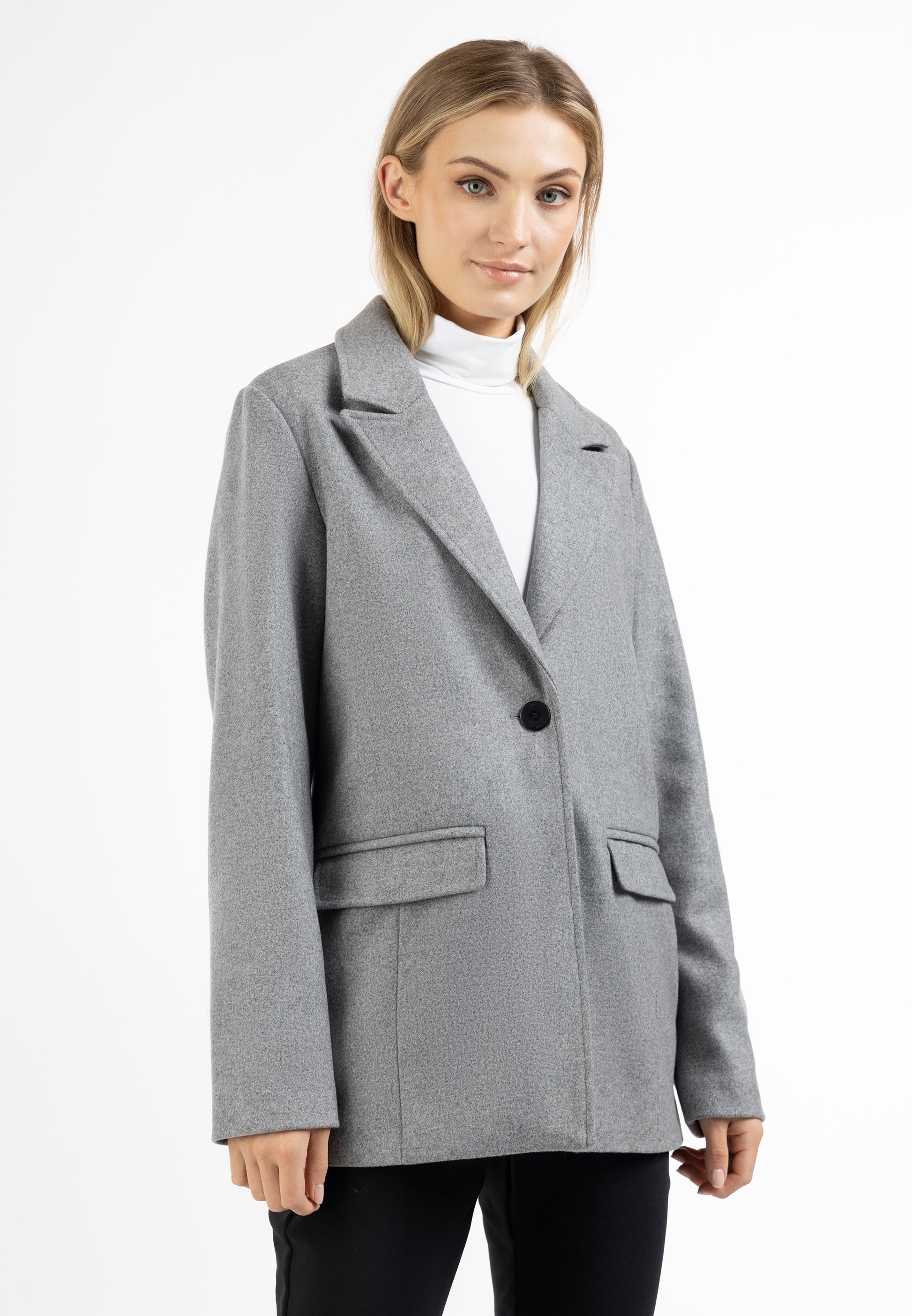 DreiMaster Klassik Women's Long Wool Blend Blazer - Schmuddelwedda Shop