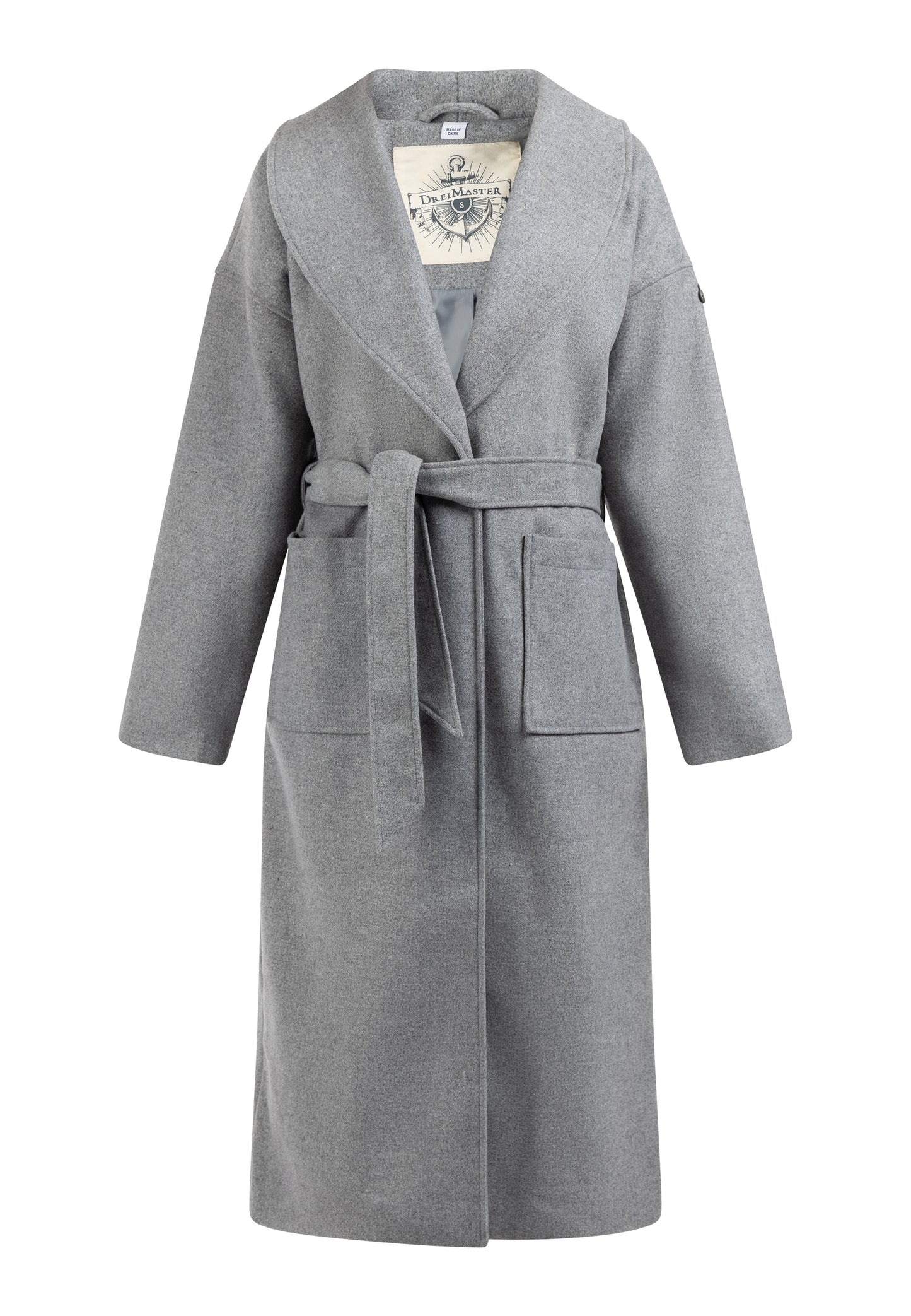 DreiMaster Vintage płaszcz przejściowy damski wykonany z mieszanki wełny