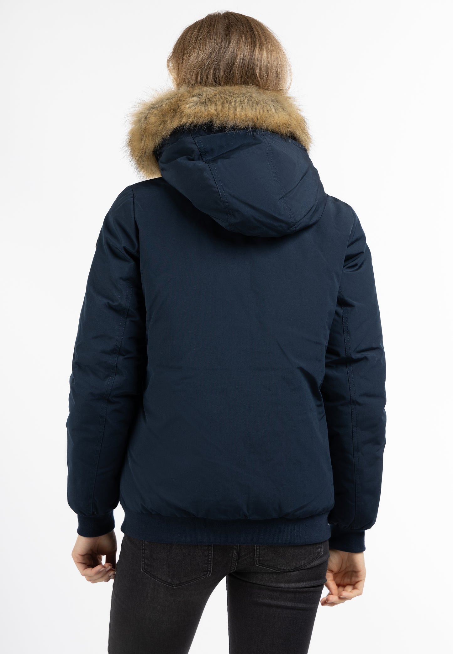 DreiMaster Vintage Damen Winterblouson mit Kunstpelzbesatz