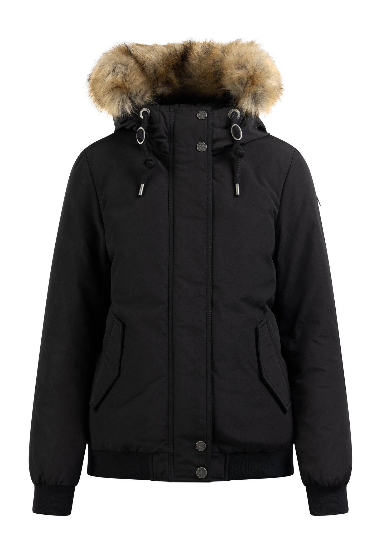DreiMaster Vintage Damen Winterblouson mit Kunstpelzbesatz