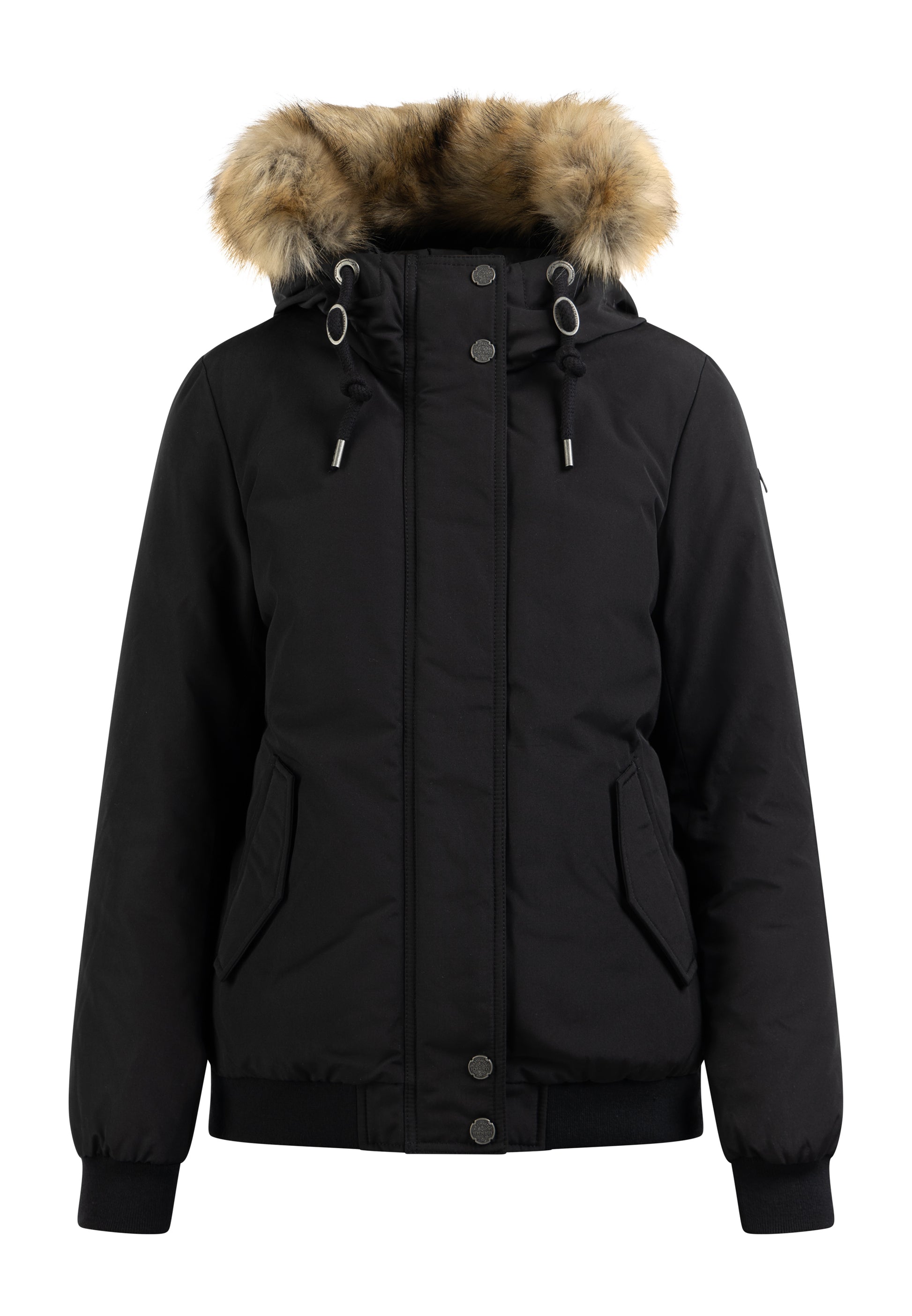 DreiMaster Vintage Damen Winterblouson mit Kunstpelzbesatz