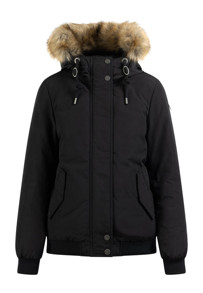 DreiMaster Vintage Damen Winterblouson mit Kunstpelzbesatz