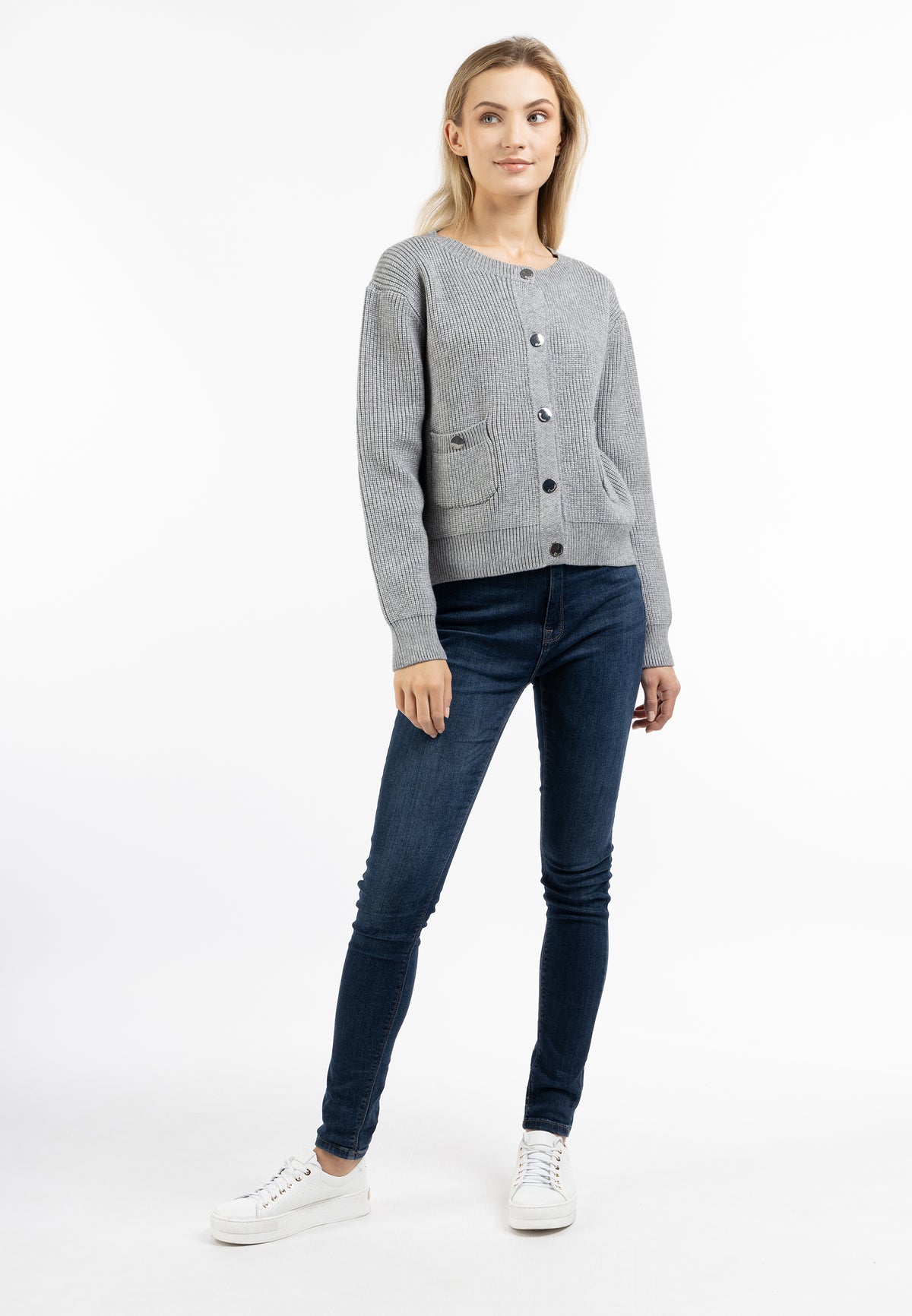 DreiMaster Maritim Damen-Strickjacke mit Knöpfen