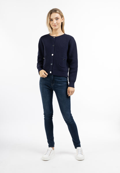 DreiMaster Maritim Damen-Strickjacke mit Knöpfen