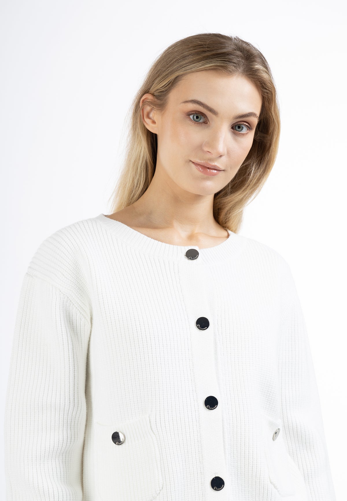 DreiMaster Maritim Damen-Strickjacke mit Knöpfen