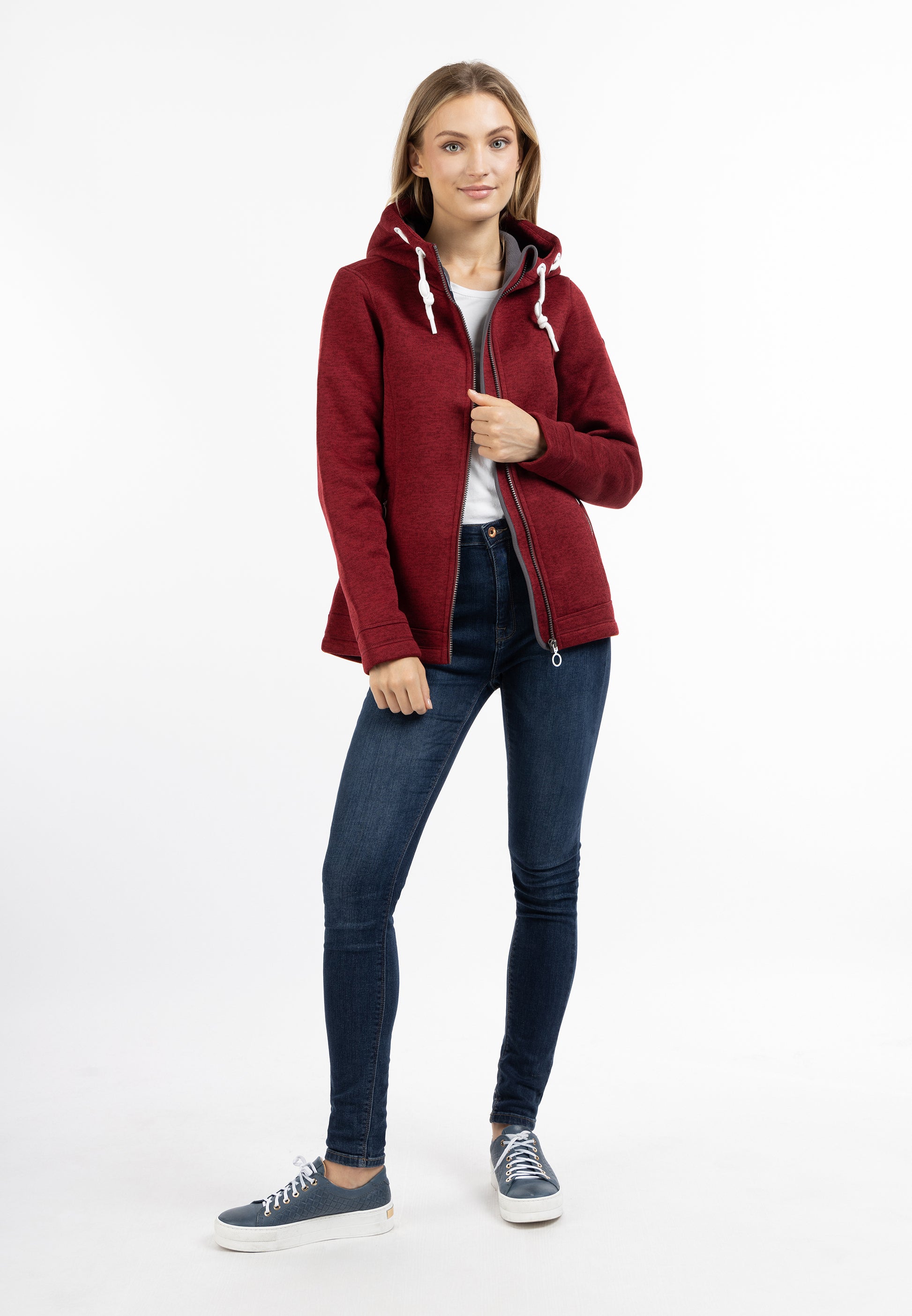 DreiMaster Maritim Damen Strick-Fleecejacke