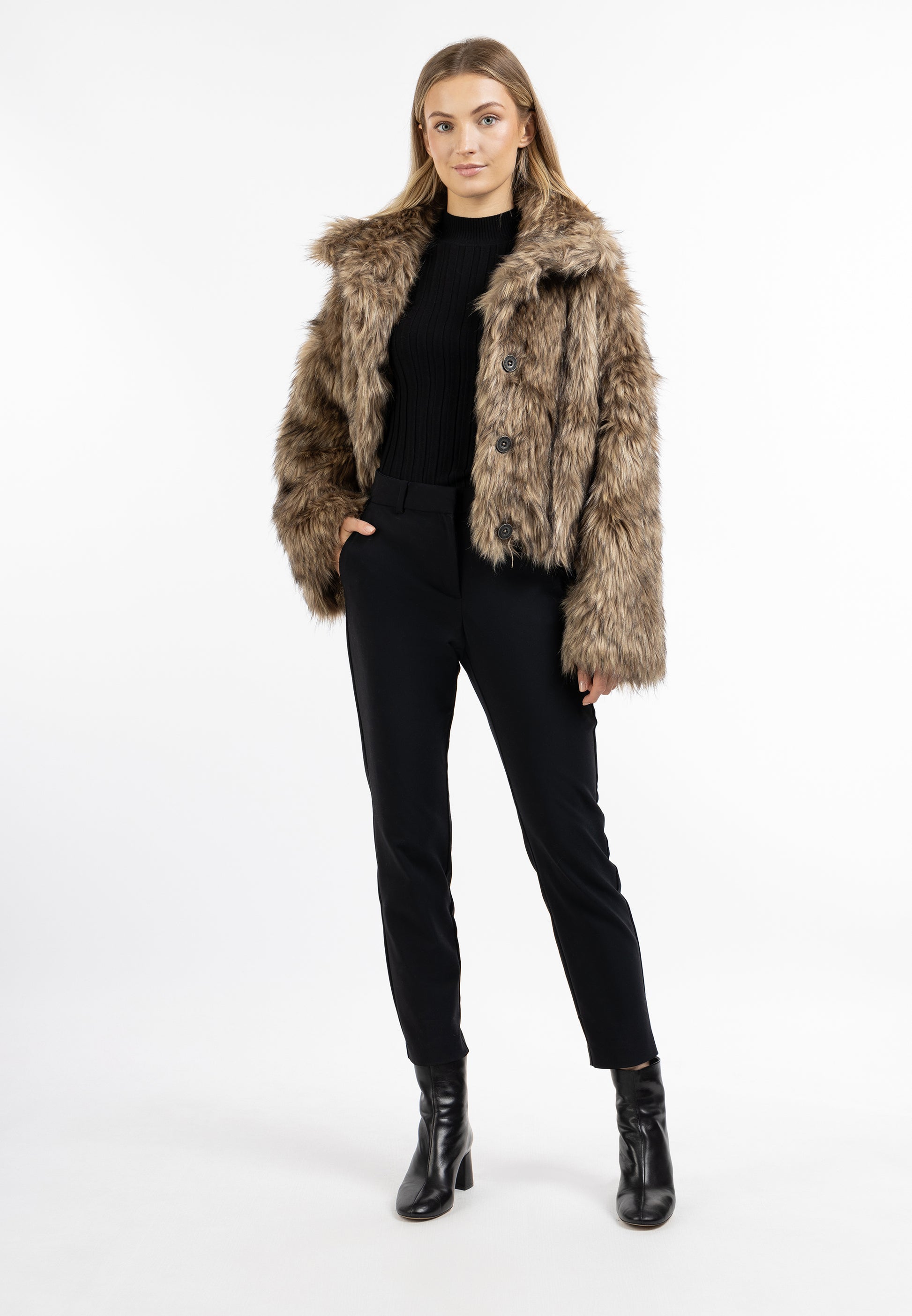 Dreimaster Klassik Women's Faux Fur Jacket - Schmuddelwedda Shop
