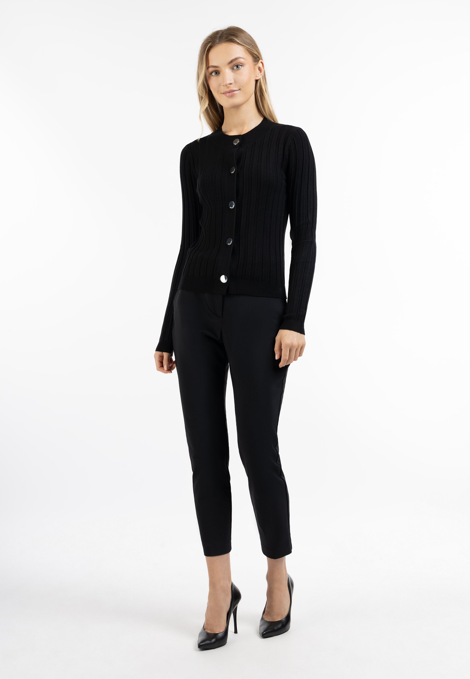 DreiMaster Klassik Damen Cardigan mit Knöpfen
