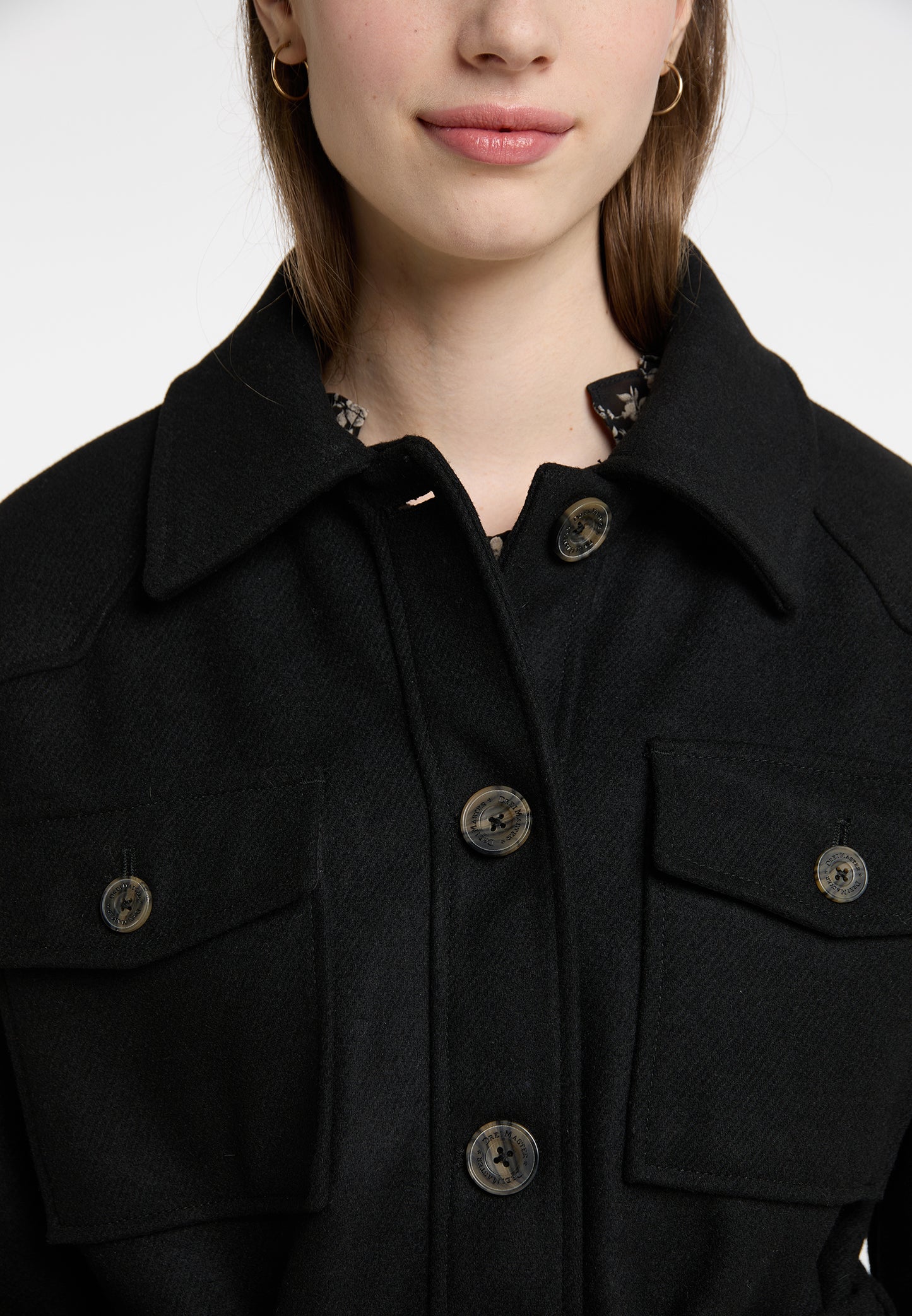 DreiMaster Vintage Damen Übergangsjacke aus einer Wollmischung gefertigt