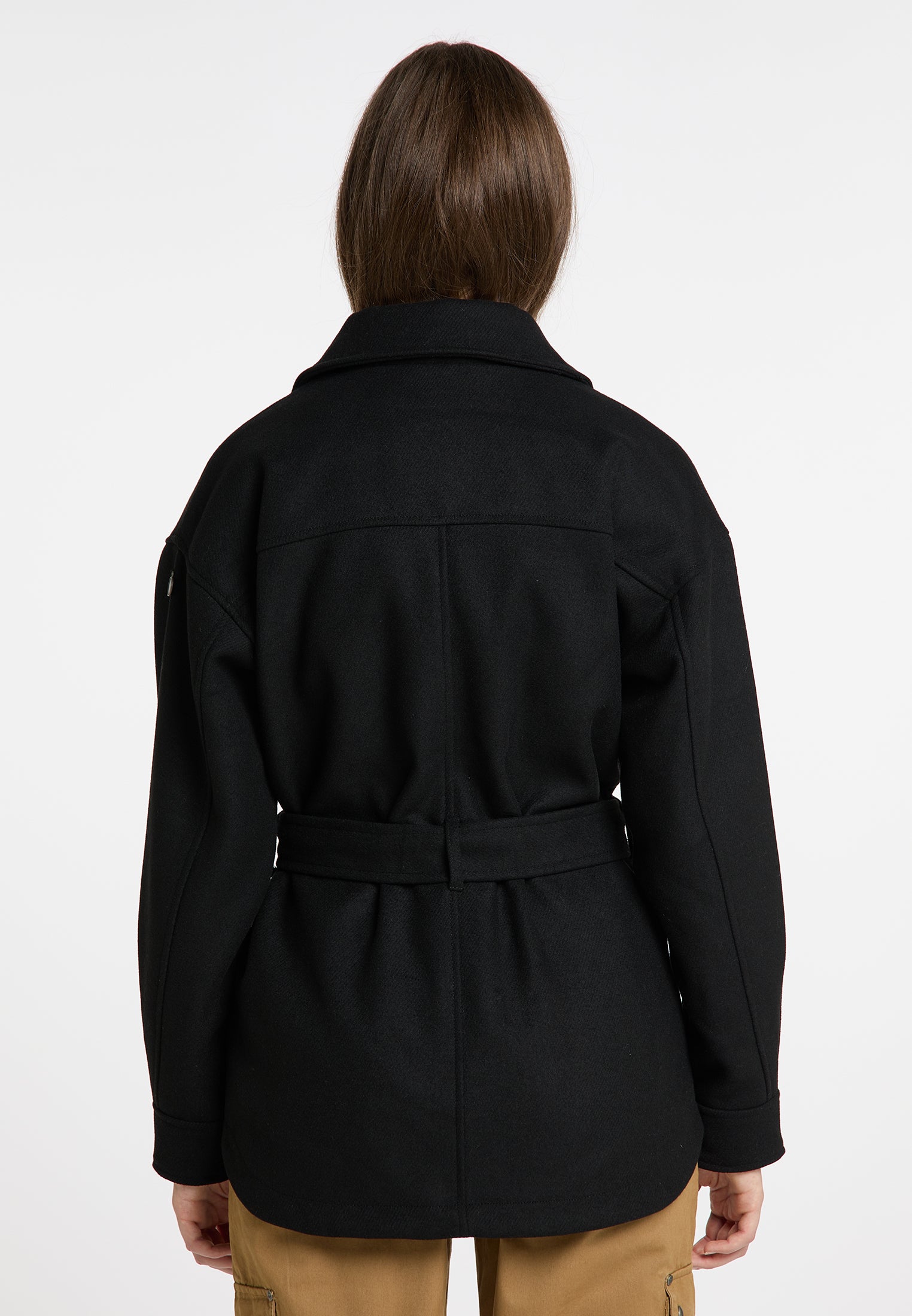 DreiMaster Vintage Damen Übergangsjacke aus einer Wollmischung gefertigt