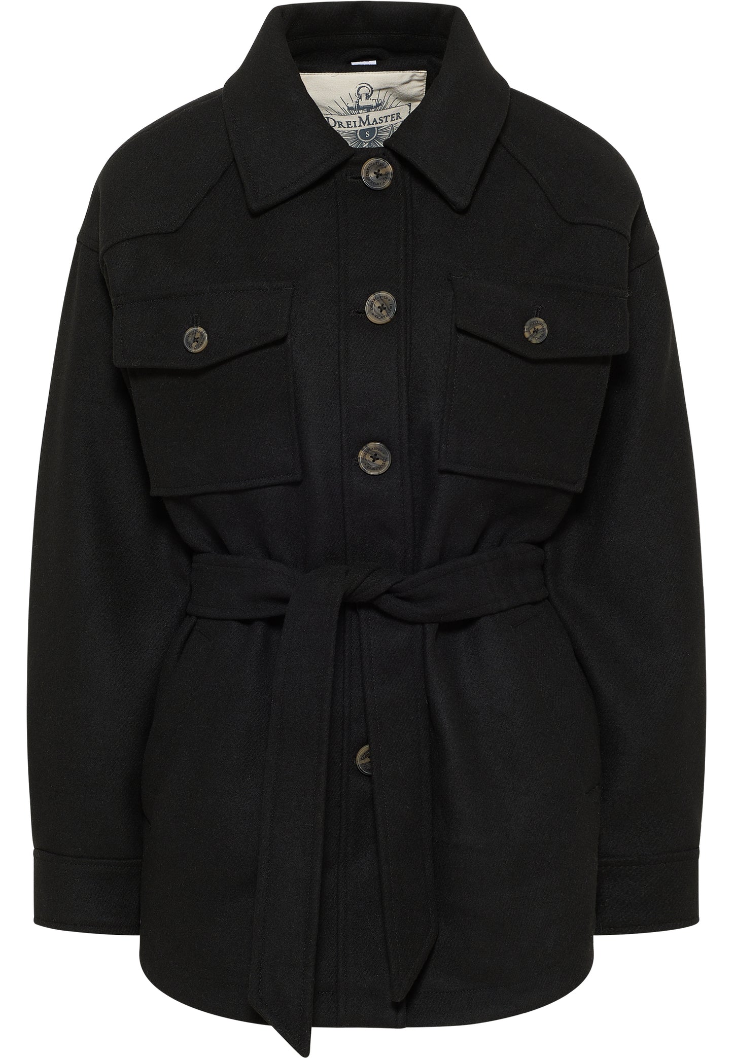 DreiMaster Vintage Damen Übergangsjacke aus einer Wollmischung gefertigt