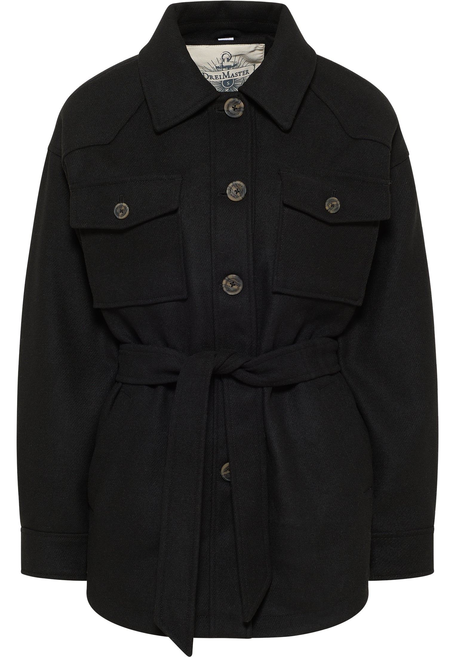 DreiMaster Vintage Damen Übergangsjacke aus einer Wollmischung gefertigt