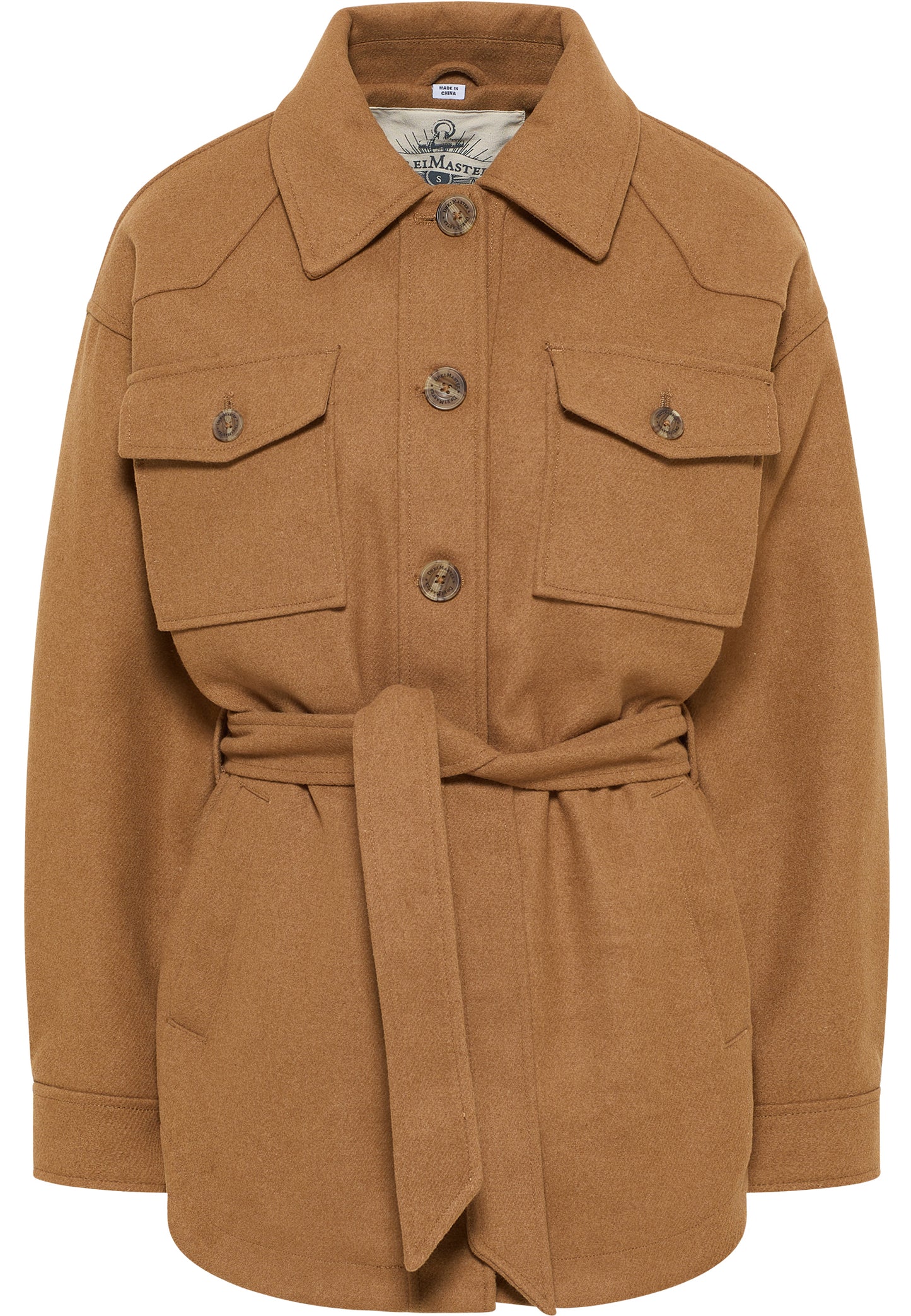 DreiMaster Vintage Damen Übergangsjacke aus einer Wollmischung gefertigt