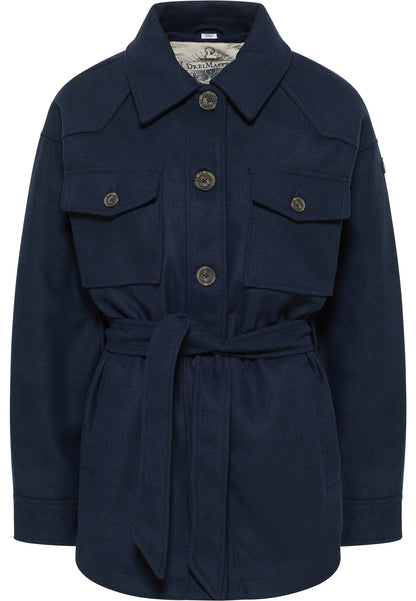 DreiMaster Vintage Damen Übergangsjacke aus einer Wollmischung gefertigt