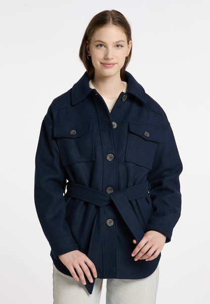 DreiMaster Vintage Damen Übergangsjacke aus einer Wollmischung gefertigt