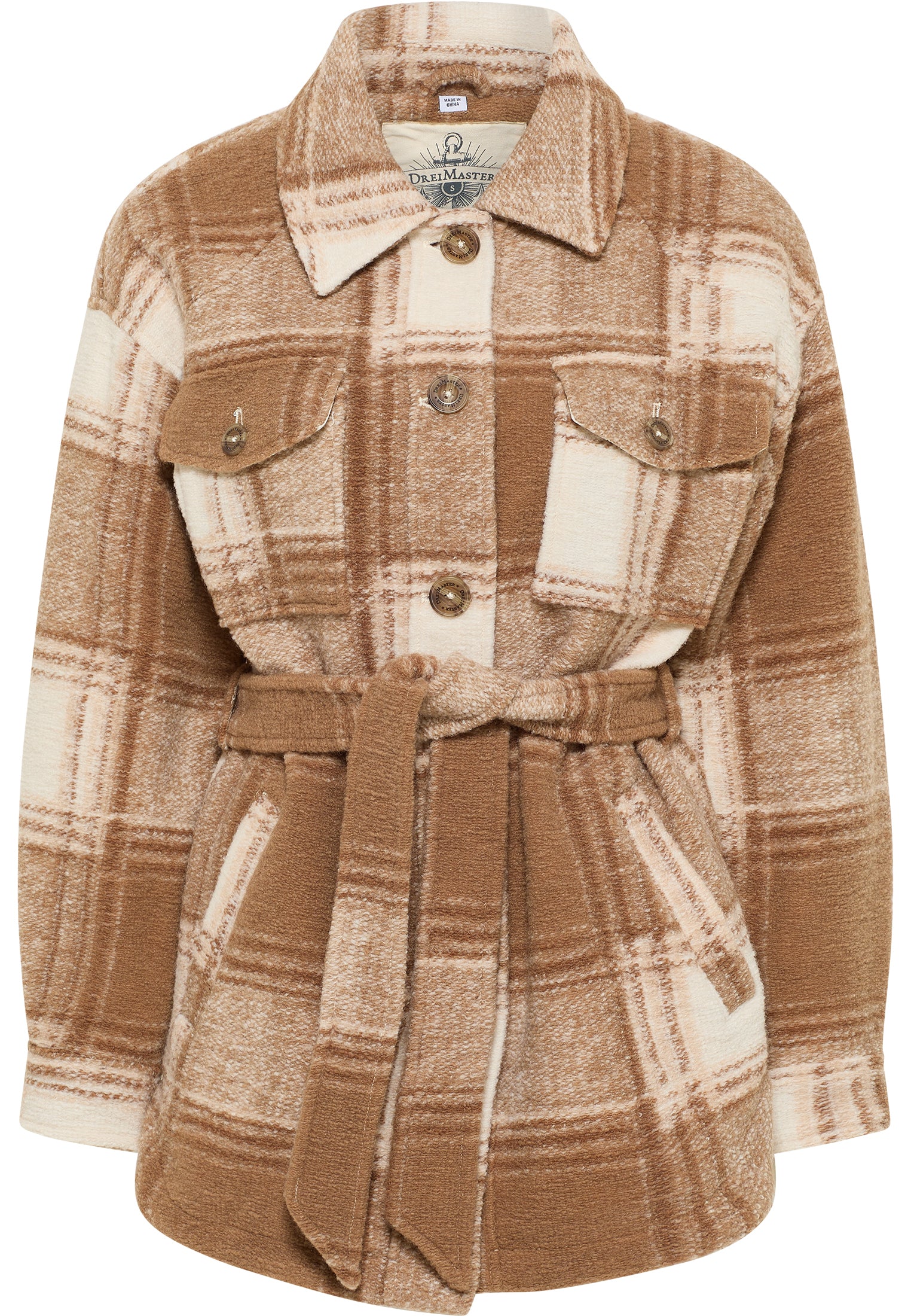 Übergangsjacke im Karo-Muster