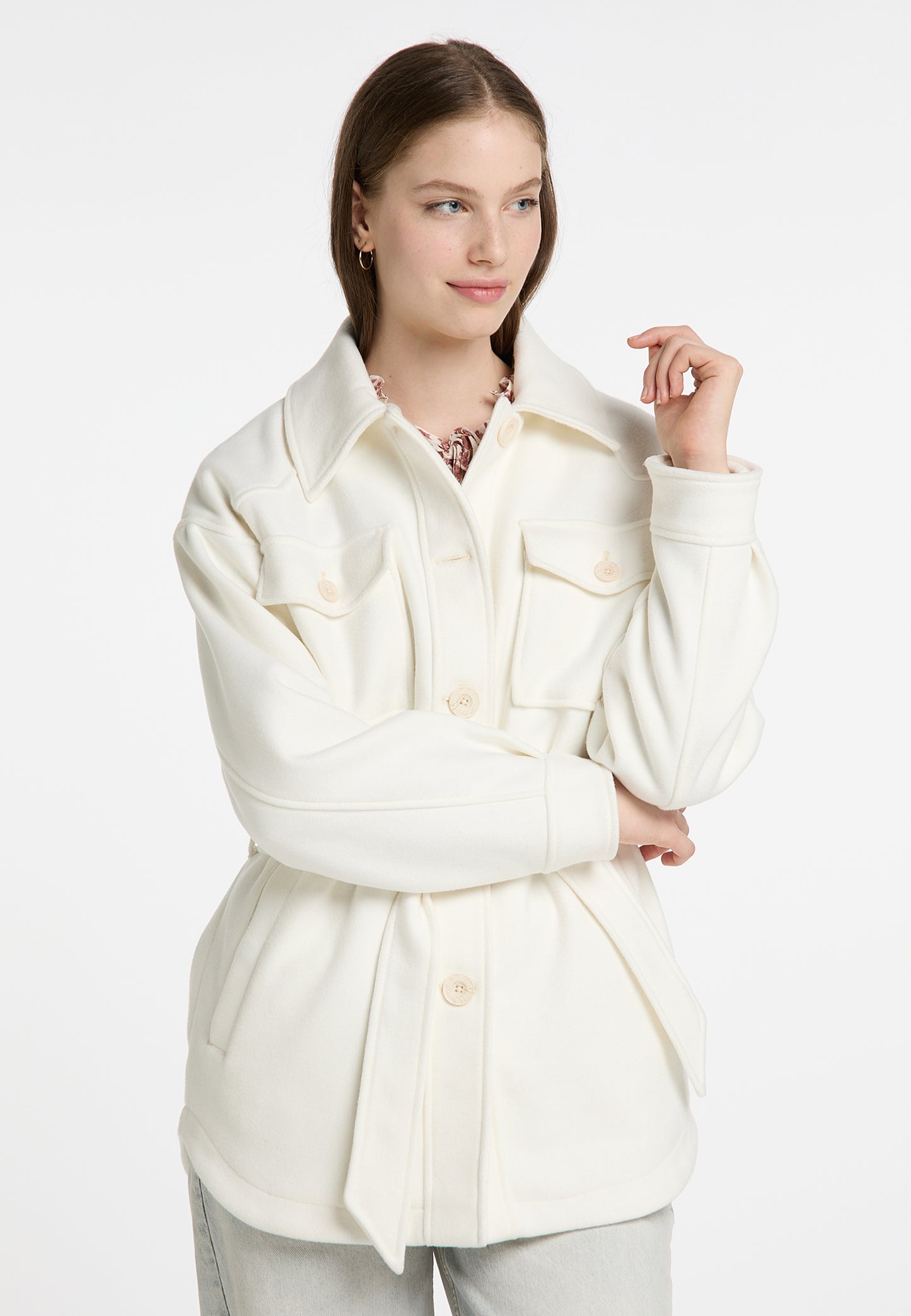 Übergangsjacke aus Wollgemisch
