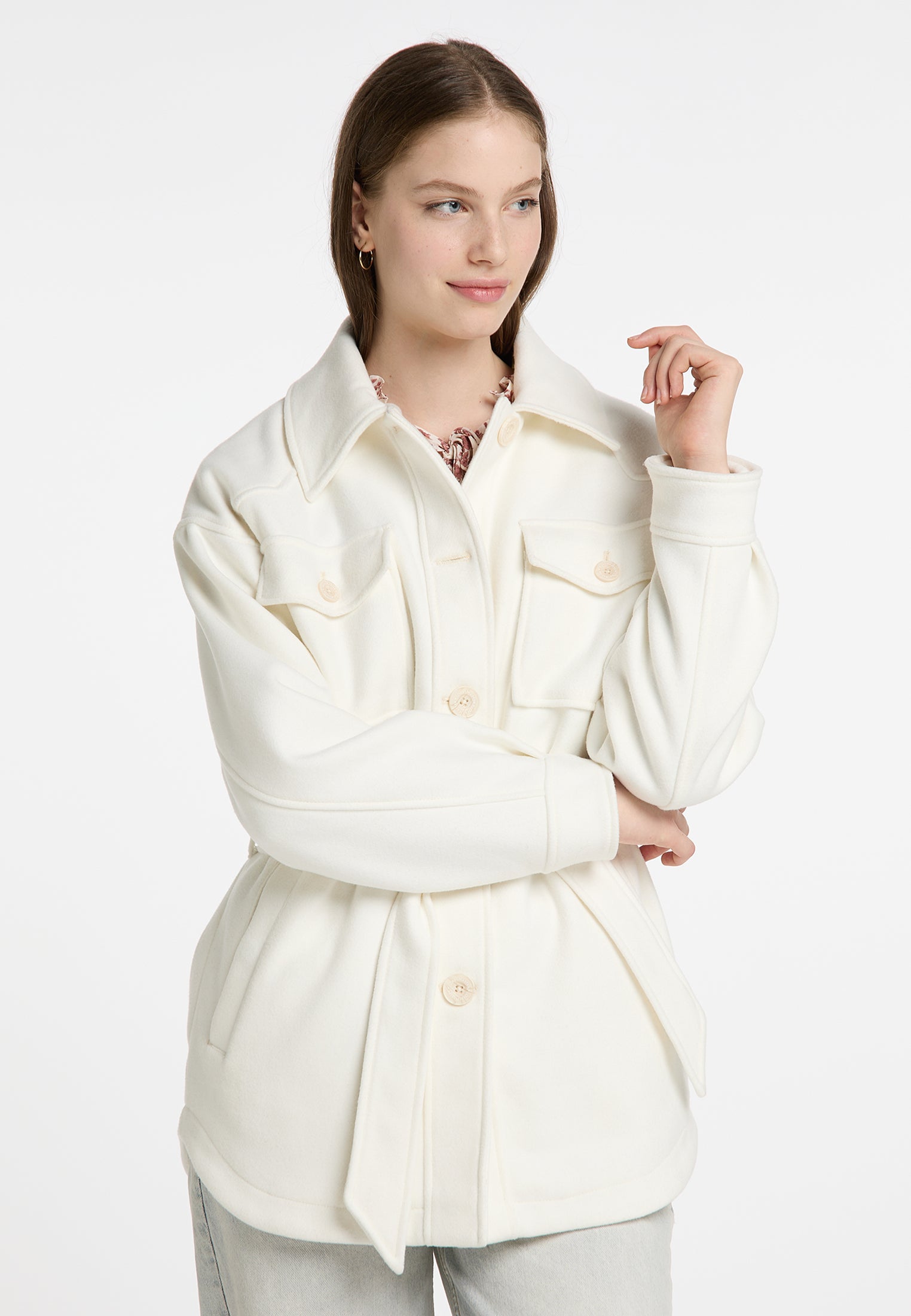 Übergangsjacke aus Wollgemisch