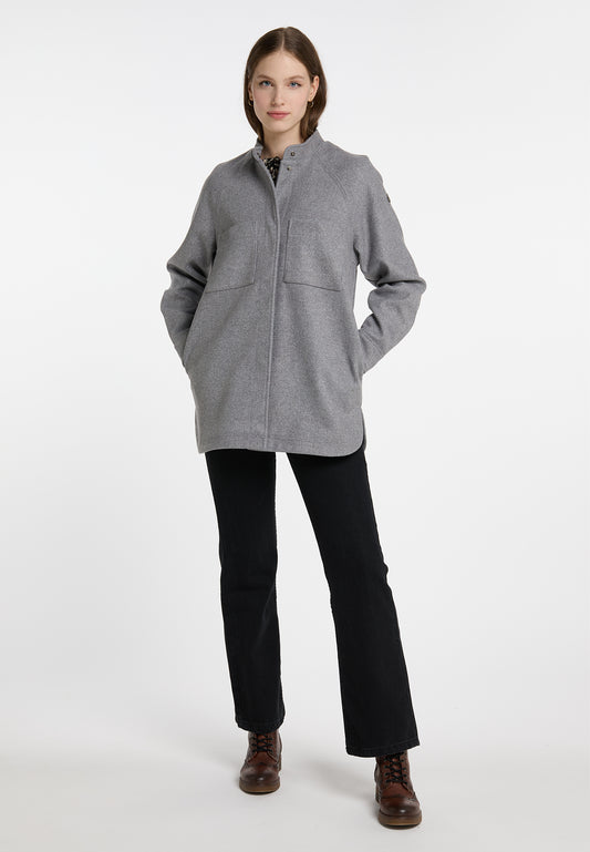 DreiMaster Vintage Damen Übergangsjacke aus einer Wollmischung gefertigt