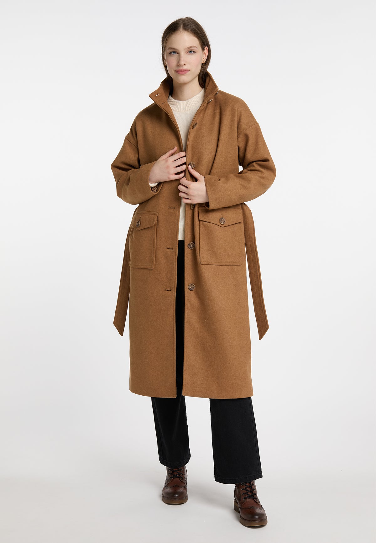 DreiMaster Vintage Women's Übergangsmantel aus Wollgemisch