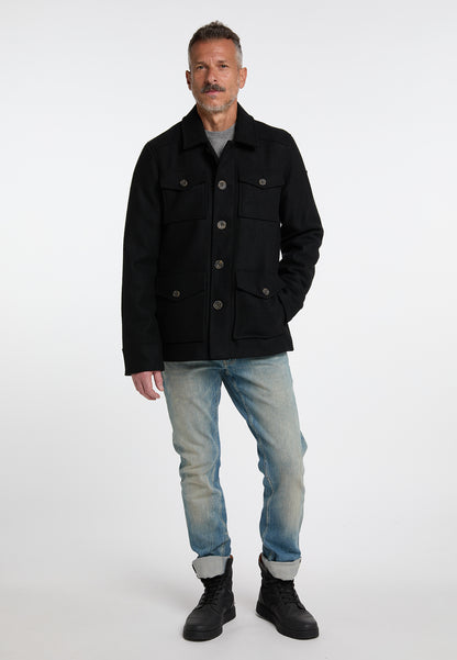 Dreimaster Vintage Herren-Übergangsjacke aus einer Wollmischung