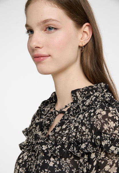 DreiMaster Vintage Damen Rüschenbluse