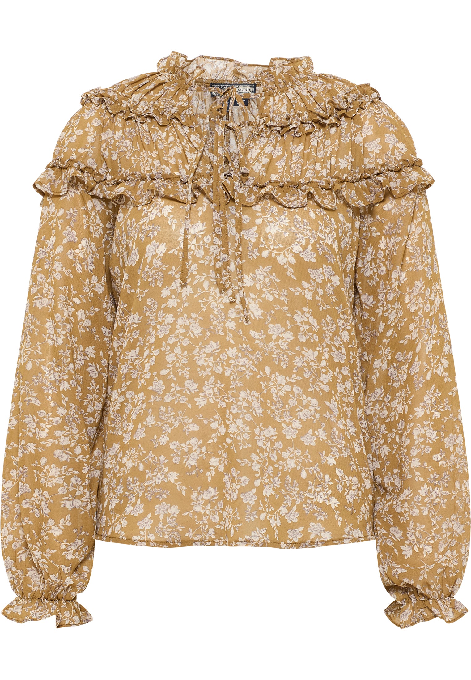DreiMaster Vintage Damen Rüschenbluse