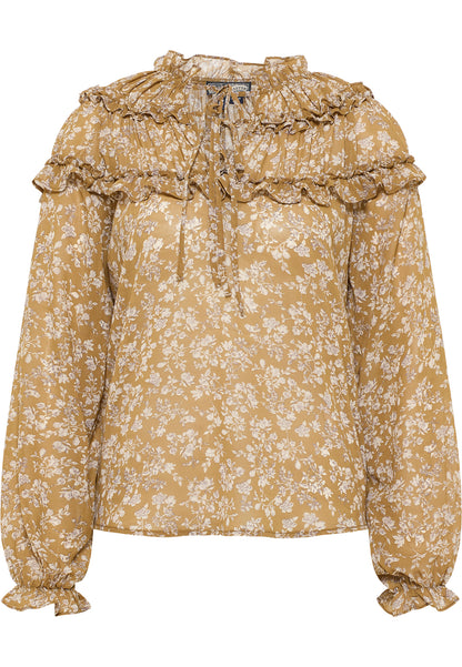 DreiMaster Vintage Damen Rüschenbluse