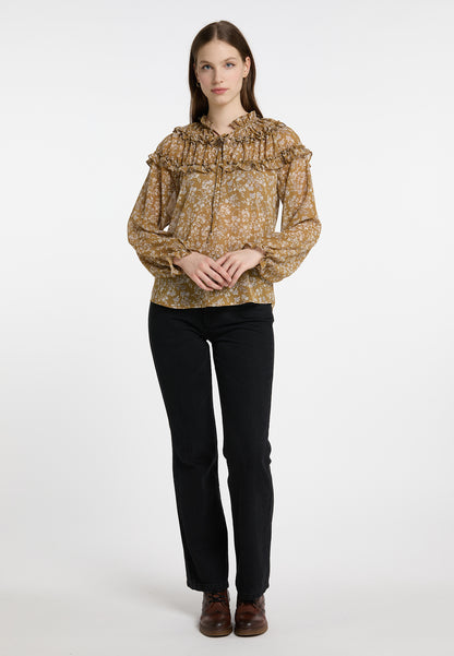 DreiMaster Vintage Damen Rüschenbluse