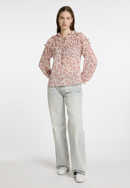 DreiMaster Vintage Damen Rüschenbluse