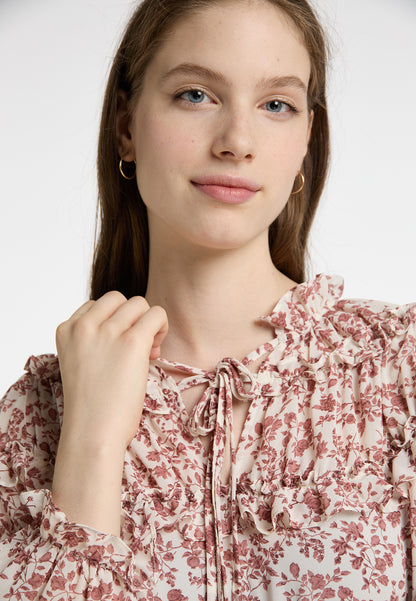 DreiMaster Vintage Damen-Rüschenbluse