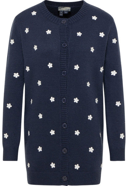 DreiMaster Vintage damski kardigan z haftem