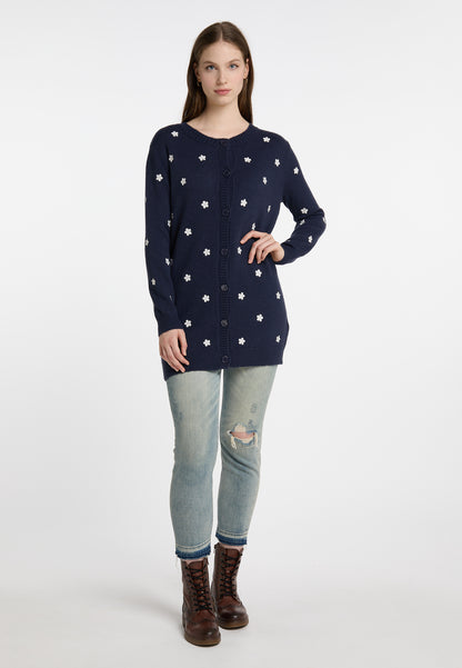 DreiMaster Vintage damski kardigan z haftem