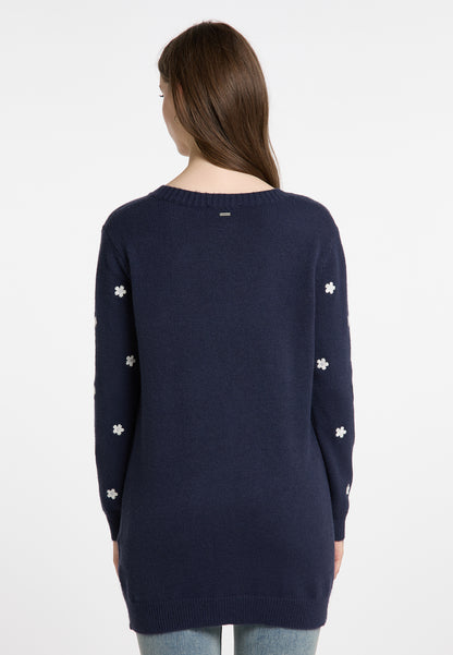 DreiMaster Vintage damski kardigan z haftem