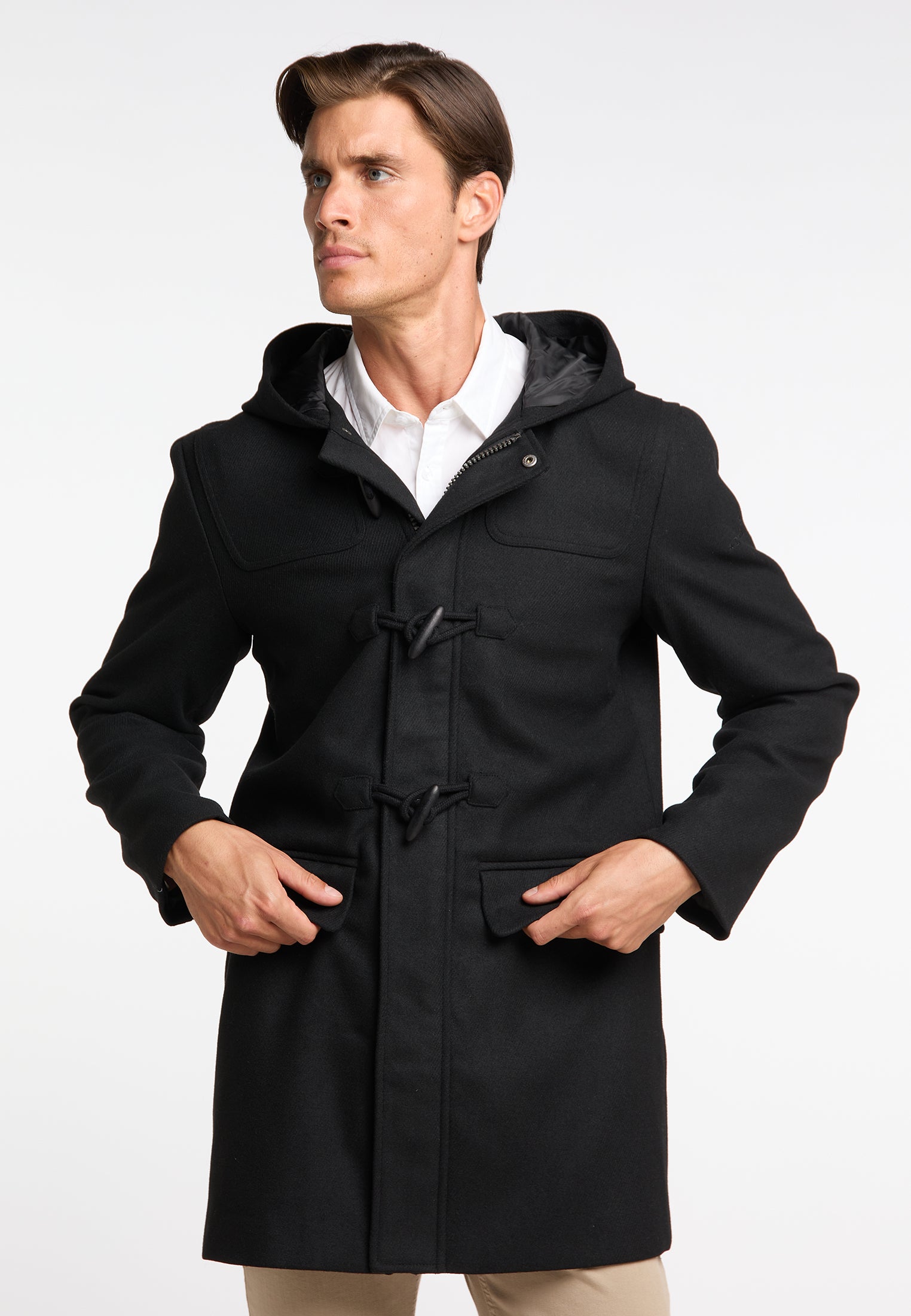 DreiMaster Klassik Men's Transitional Coat Made Of Wool Blend