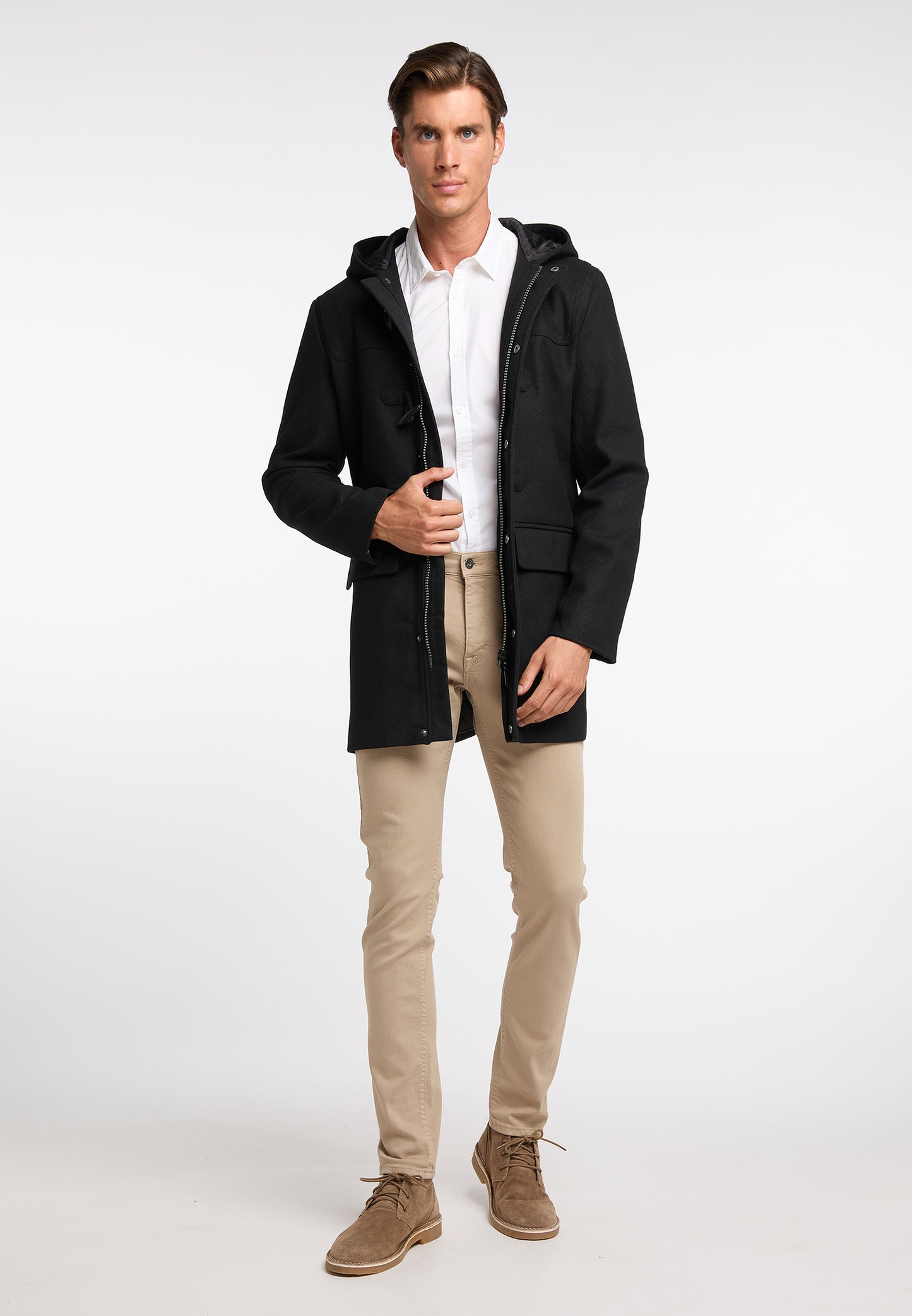DreiMaster Klassik Men's Transitional Coat Made Of Wool Blend