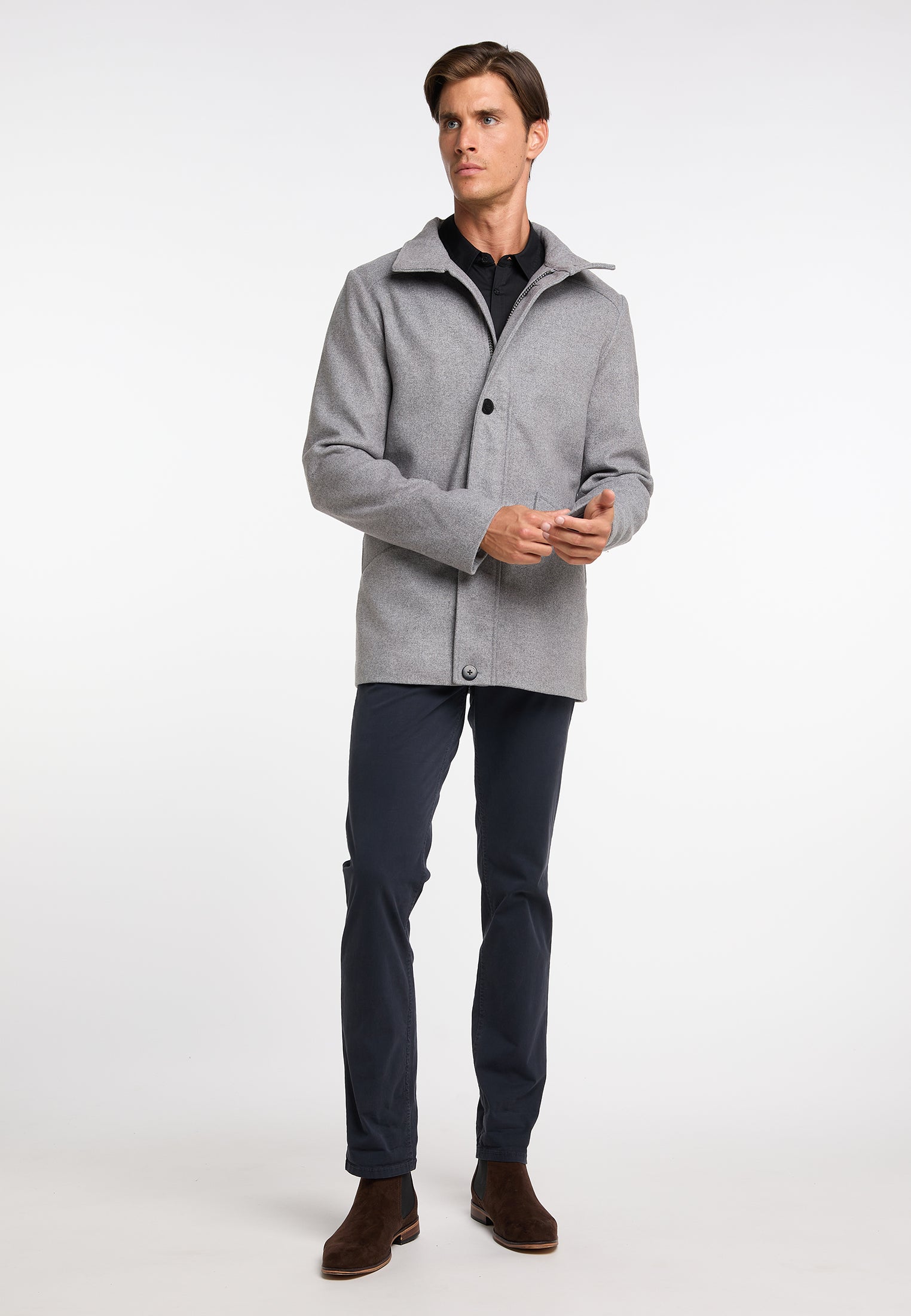 Übergangsjacke aus Wollgemisch