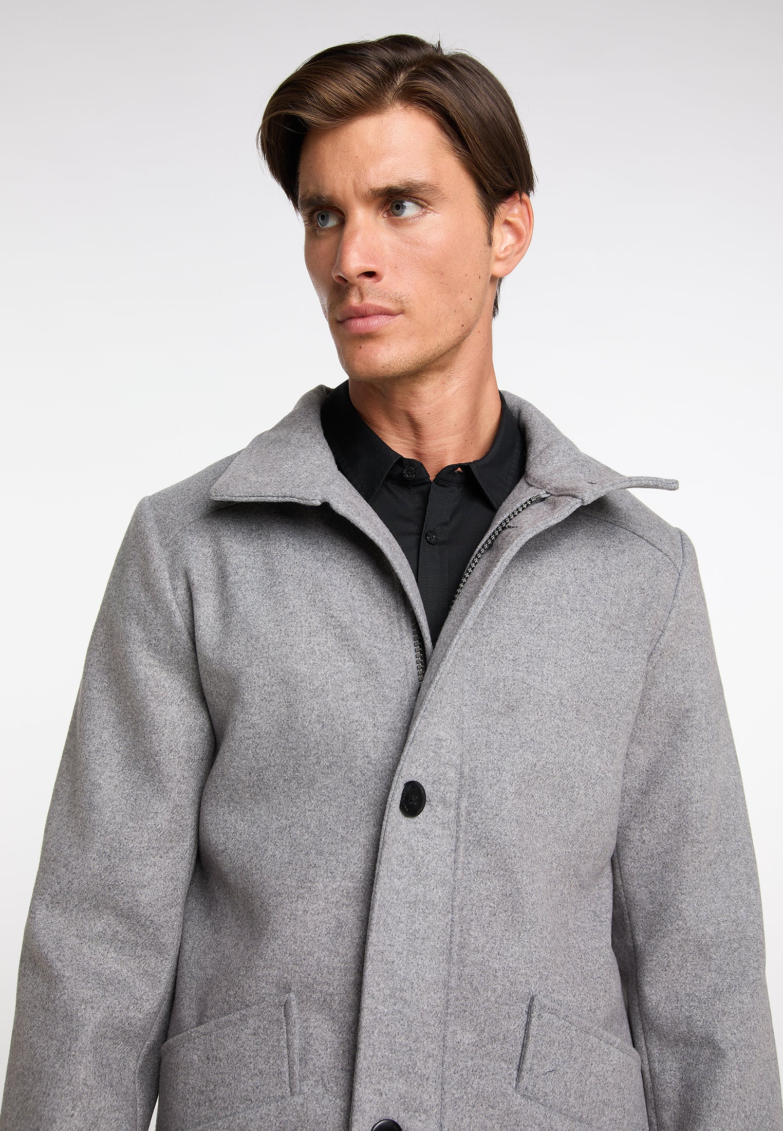 Übergangsjacke aus Wollgemisch