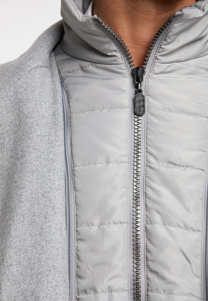 Dreimaster klassik męski płaszcz przejściowy z mieszanki wełny