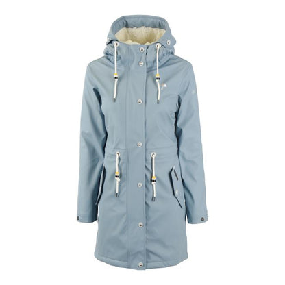 Schmuddelwedda Damen-Regenmantel mit Teddyfutter