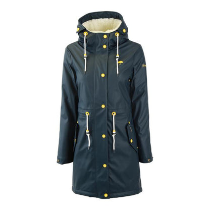 Schmuddelwedda Damen-Regenmantel mit Teddyfutter