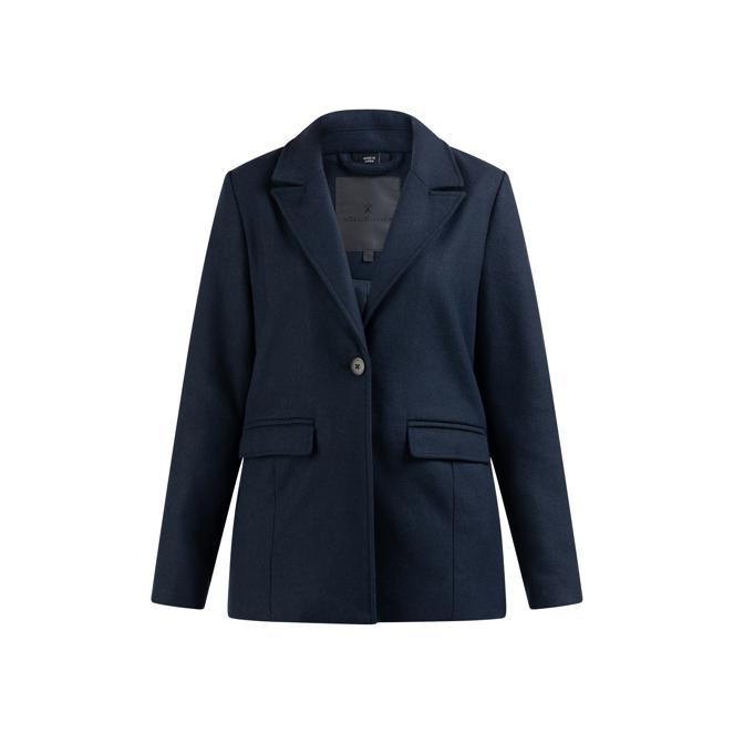 Langer Blazer aus Wollgemisch