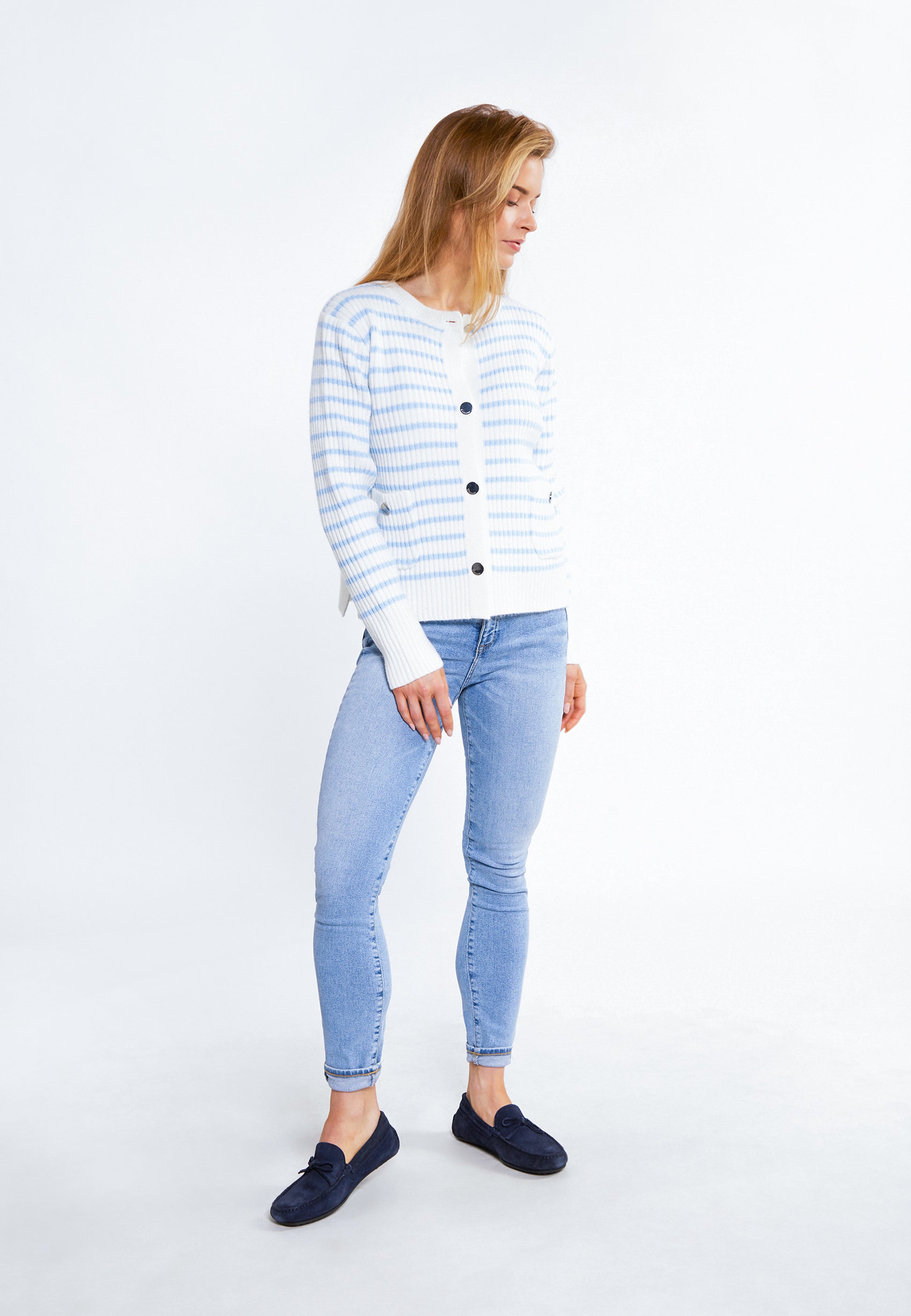 DreiMaster Maritim Damen Cardigan mit Knöpfen