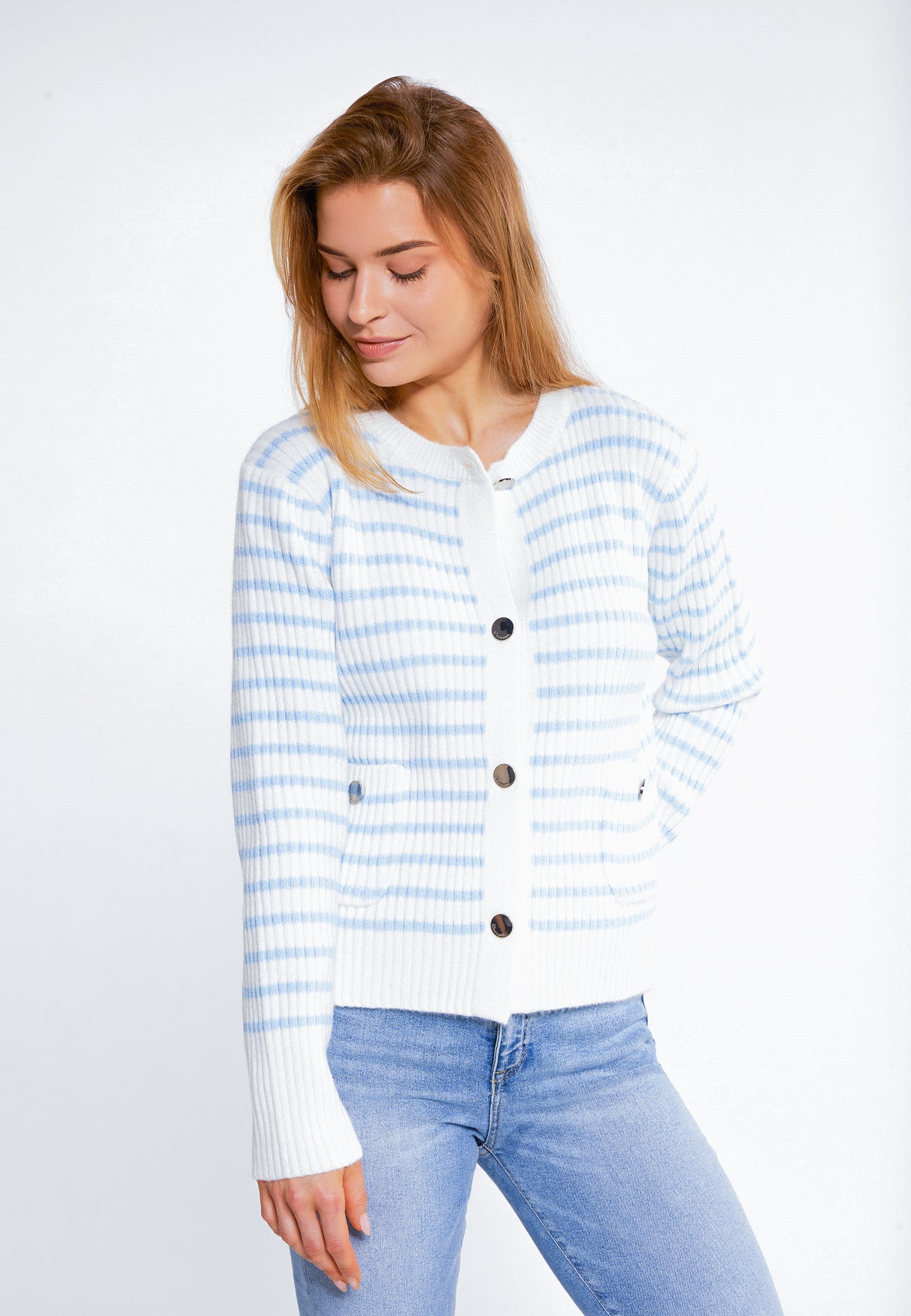 DreiMaster Maritim Damen Cardigan mit Knöpfen
