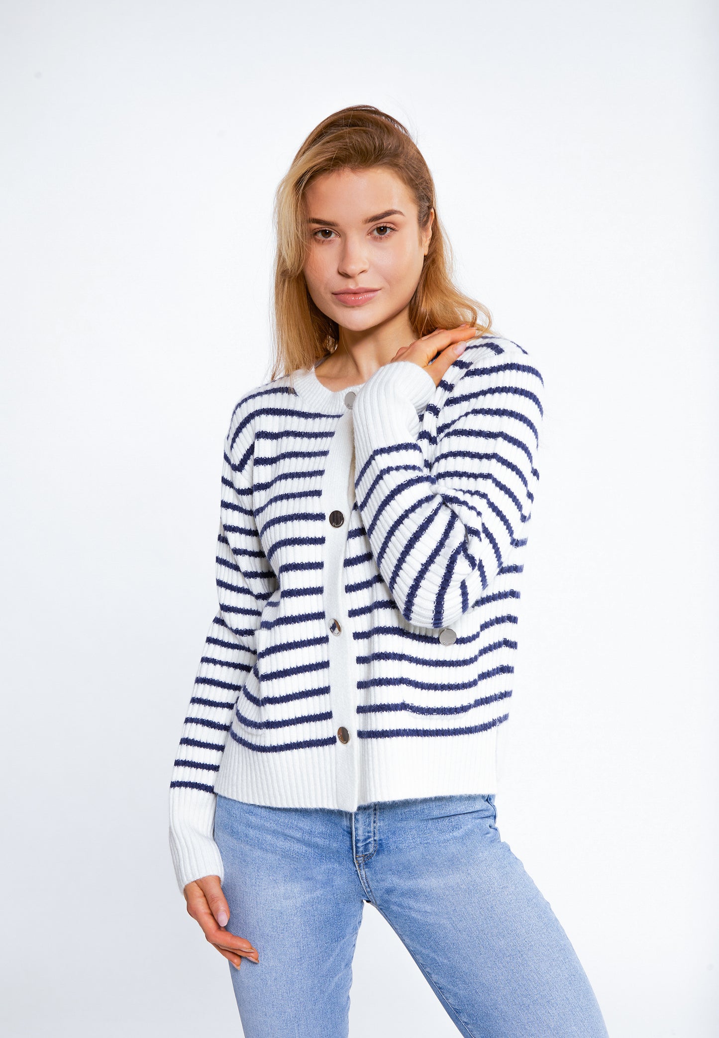 DreiMaster Maritim Damen Cardigan mit Knöpfen