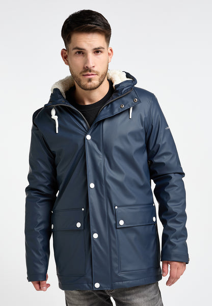 Dreimaster maritim Men's Rain Jacket With Teddy Lining